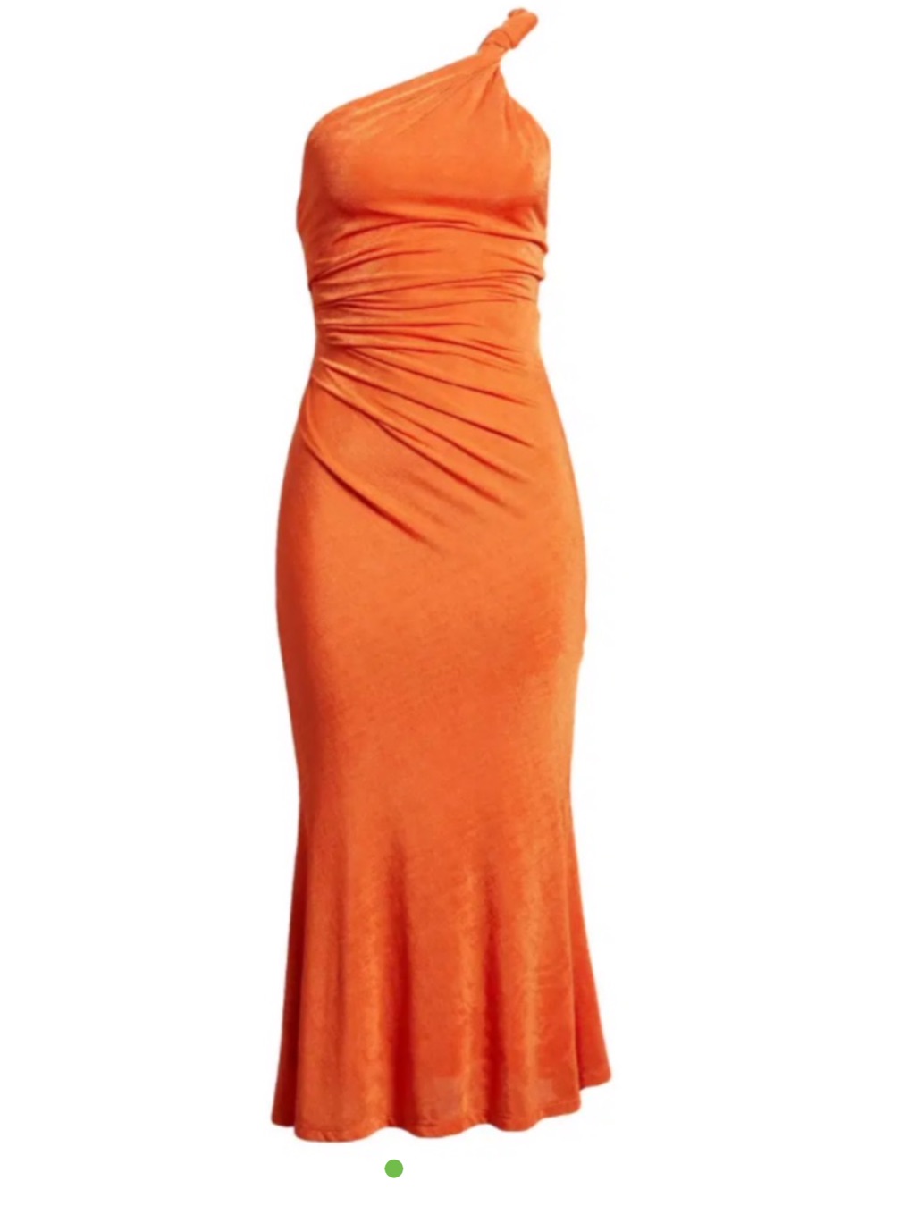 Misha One-Shoulder Orange Midi Dress